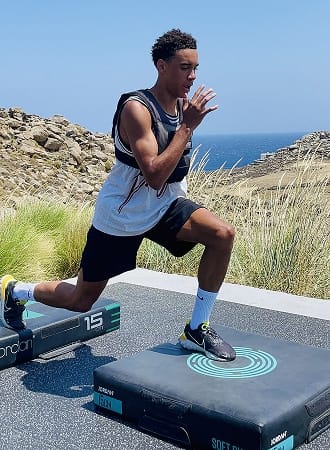 Jamal Musiala pre season preparation at Mykonos Performance. The off-season camp at the Mykonos Performance facilities was great! It was the ideal place to combine hard work and vacation
